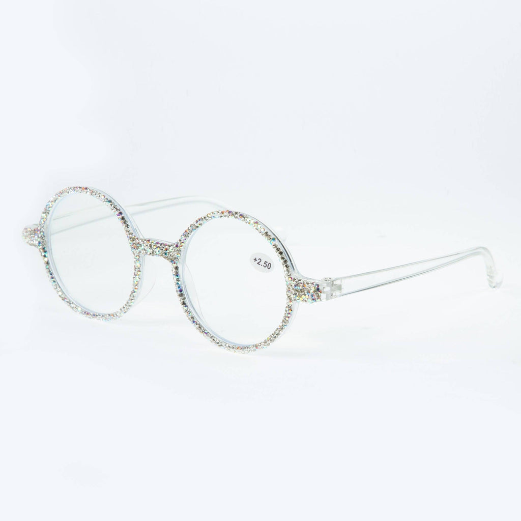 Handmade Rhinestone Round Reader G0432