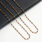 Crystal Beaded Chain Necklace N1163