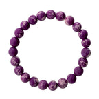 Composed Purple Emperor Stone Stretch Bracelet B2057-8MM - view 2
