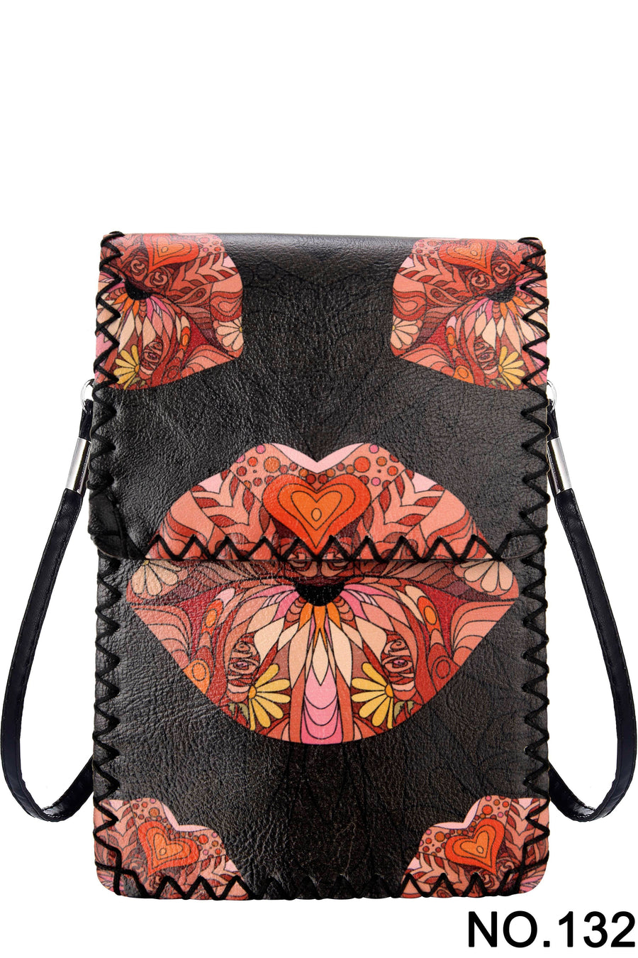 Printed Hand Stitched Crossbody Bag HB0580