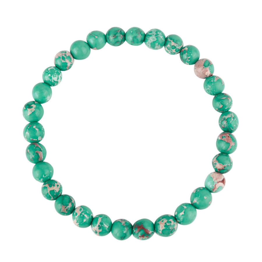 Composed Green Emperor Stone Stretch Bracelet B2057-Composed Green Emperor