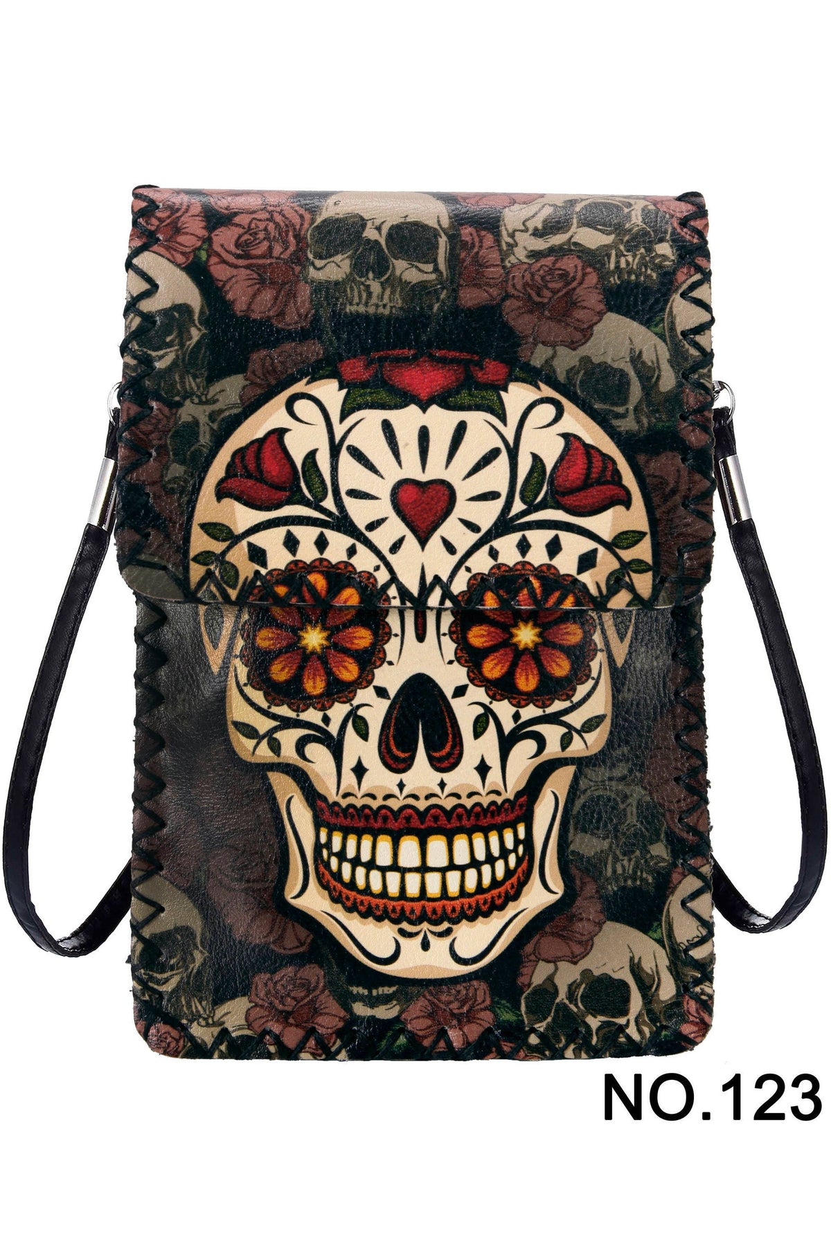 Floral Skull (No. 123BK)