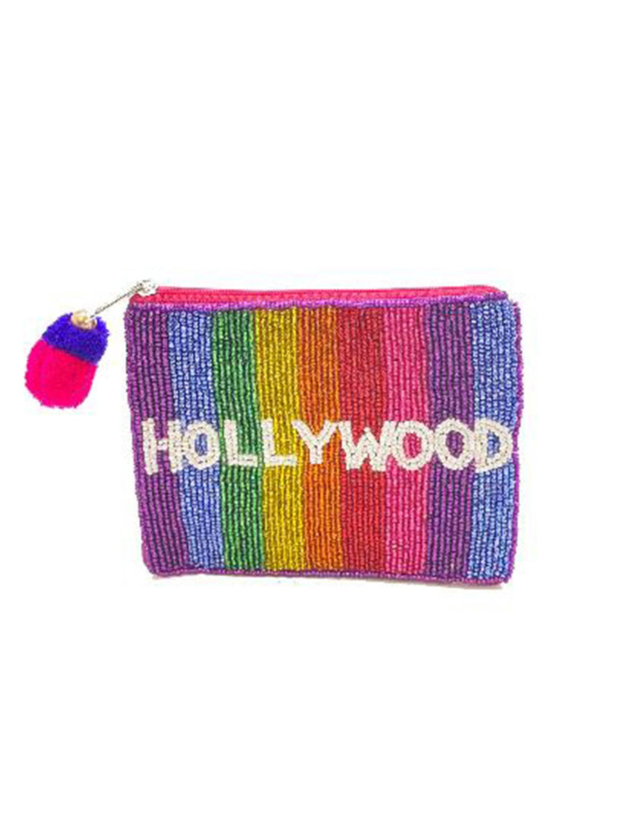 Hollywood Rainbow Beaded Pouch LAC-CP-1050
