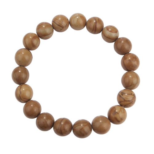 Woodenline Jasper Stone Stretch Bracelet B2052-Woodenline-Jasper - 10MM
