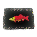 Salmon Rectangle Velvet Coin Purse V0701 - view 2