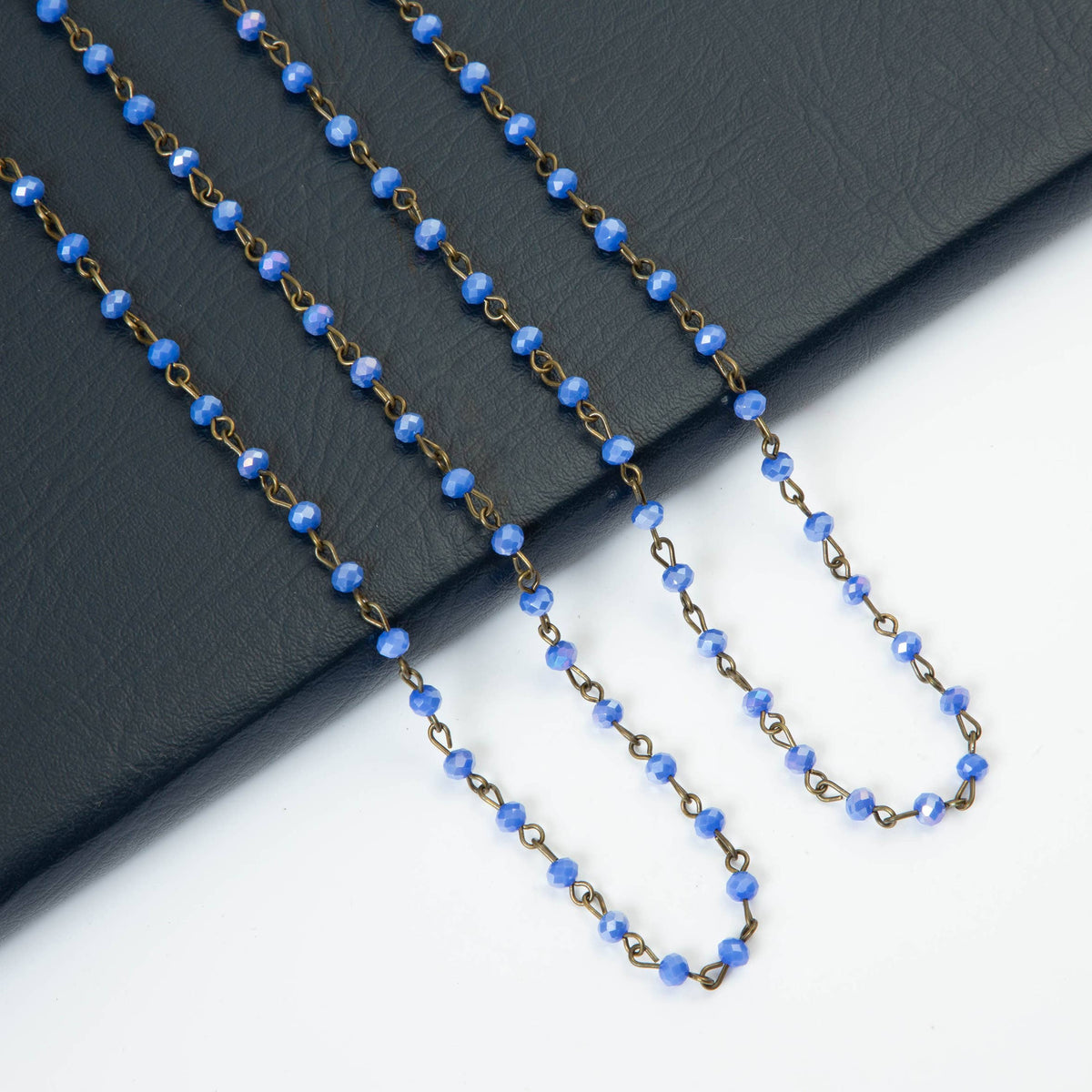 Crystal Beaded Chain Necklace N1163