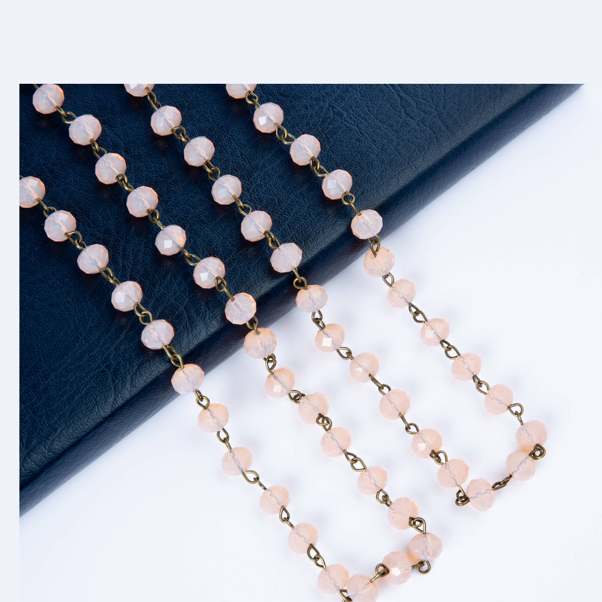 Crystal Beaded Chain Necklace N1163