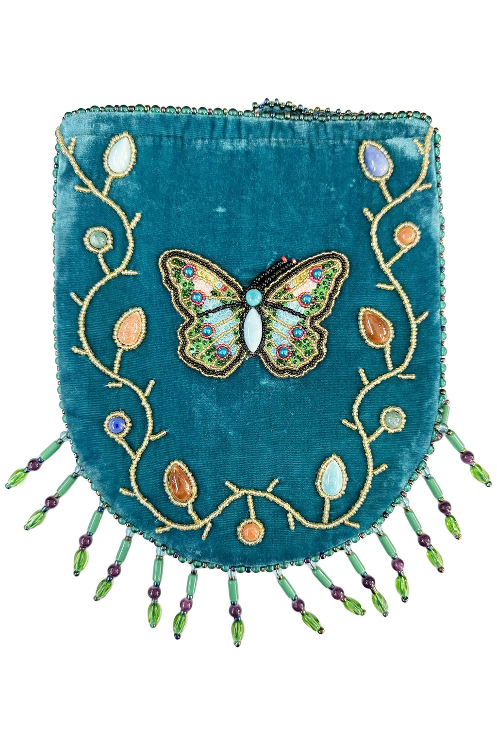 Skull Pattern Velvet Crossbody LUG