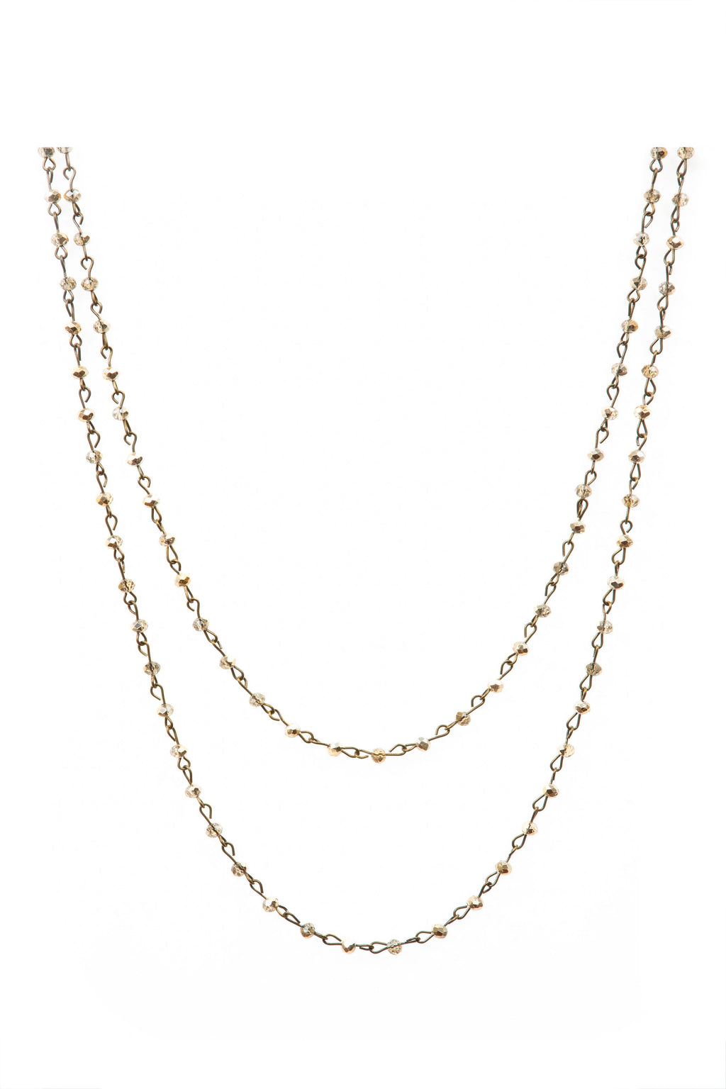 Crystal Beaded Chain Necklace N1163