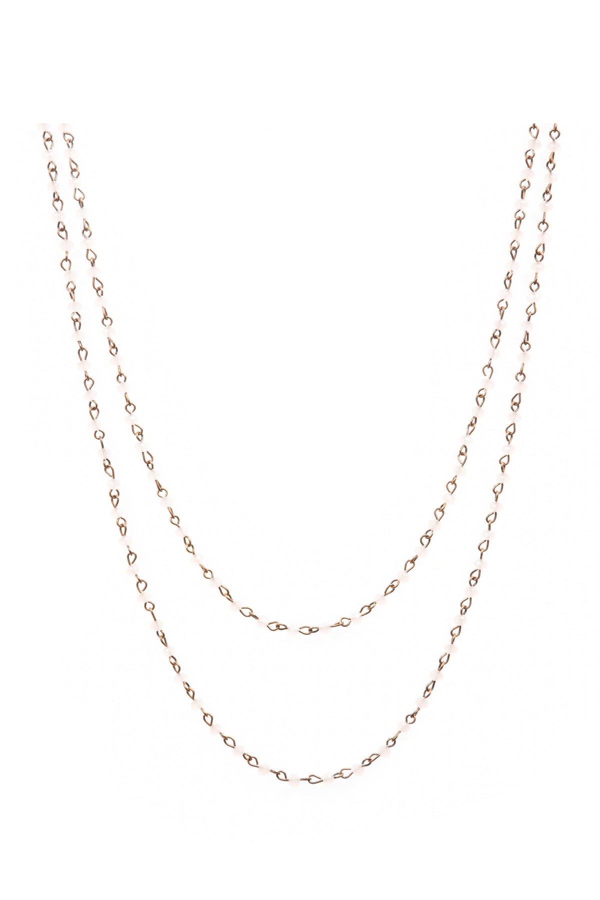 Crystal Beaded Chain Necklace N1163