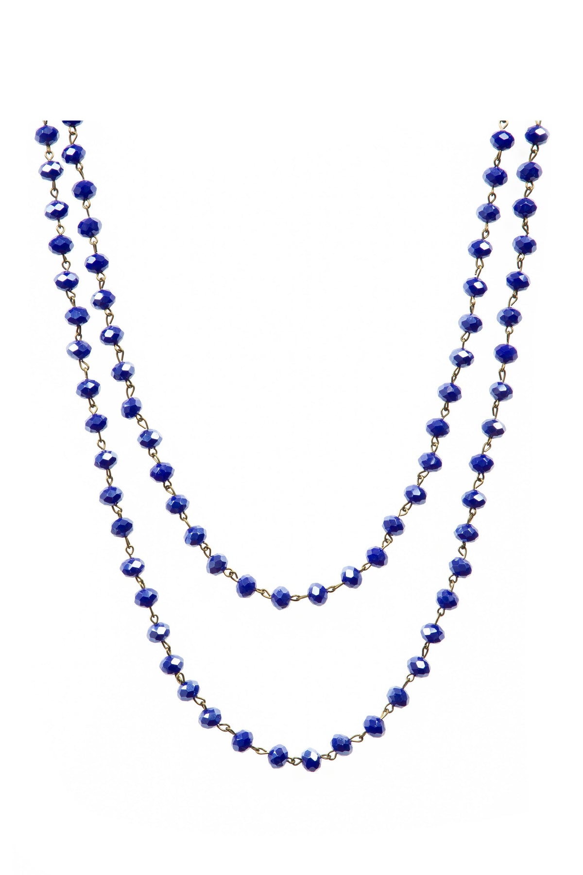 Crystal Beaded Chain Necklace N1163