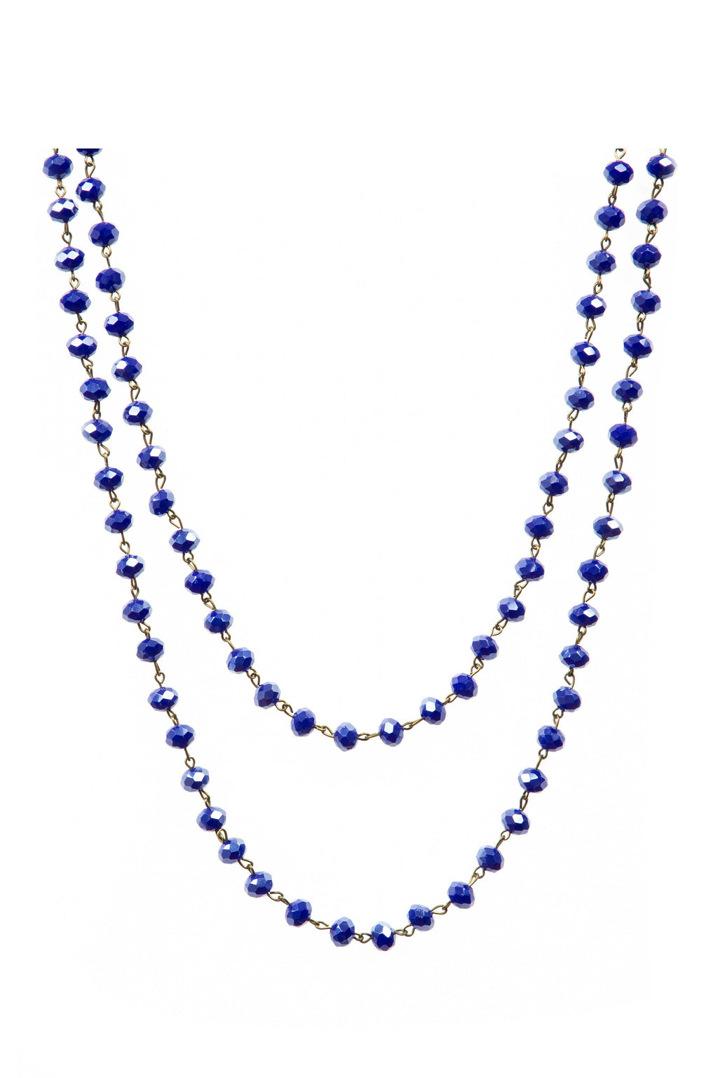 Crystal Beaded Chain Necklace N1163