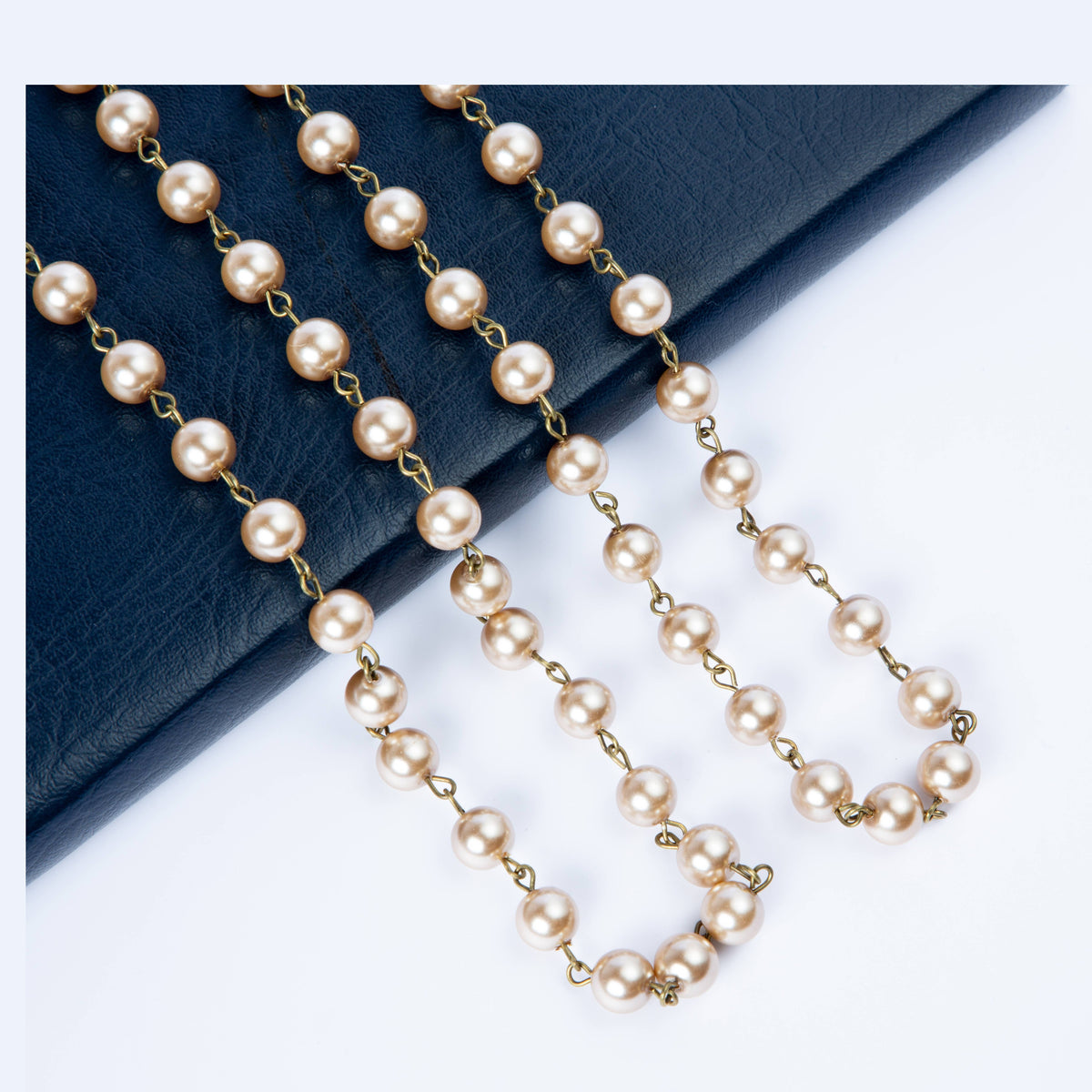 Crystal Beaded Chain Necklace N1163