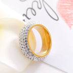 Rhinestone Stainless Steel Rings R2063