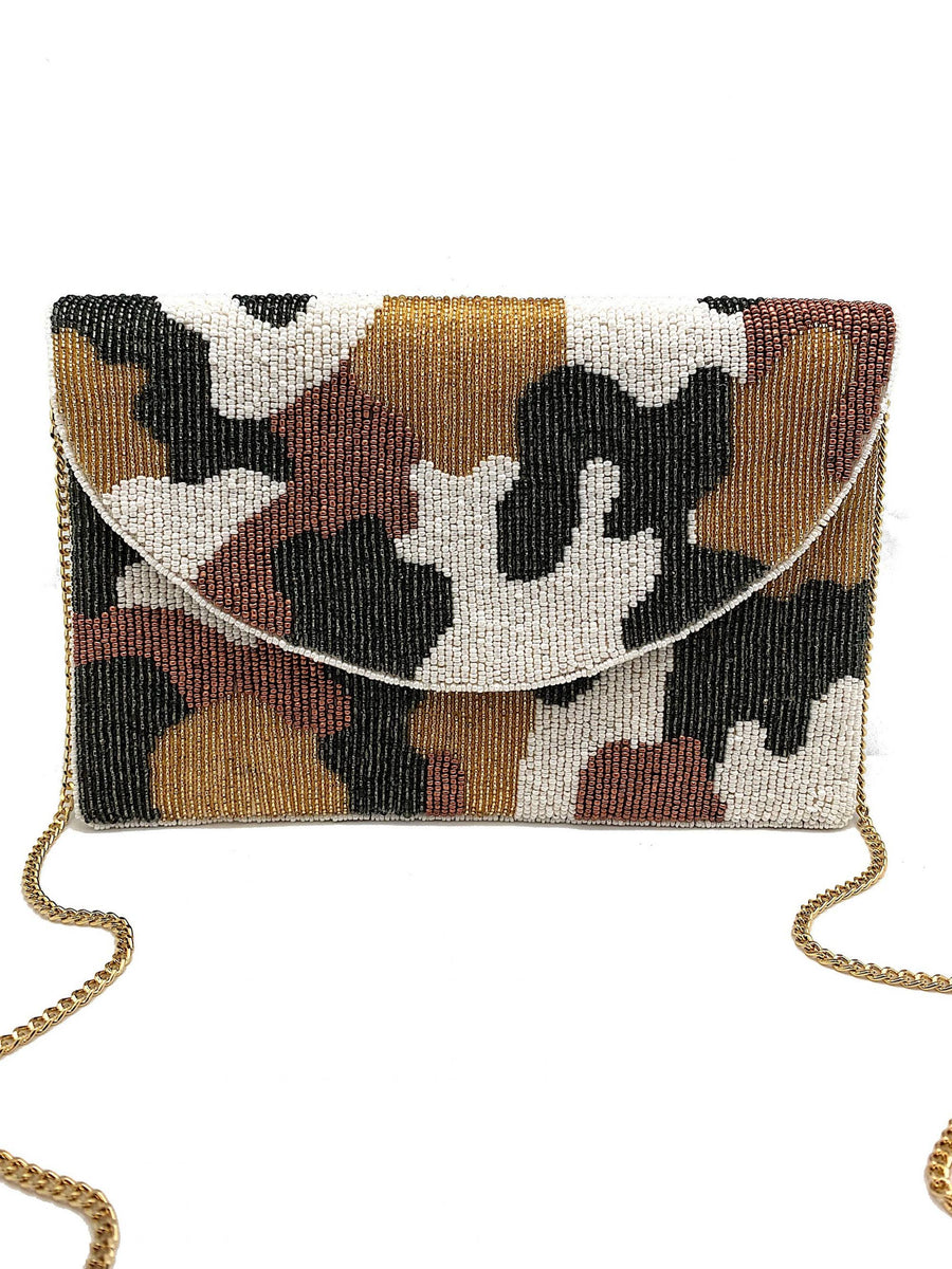 Camo Beaded Clutch LAC-SS-198