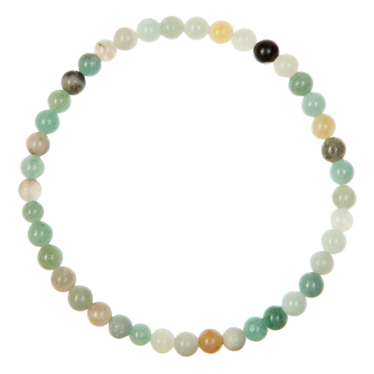 Amazonite Stone Stretch Bracelet B1587-Amazonite GLOSS - 4MM