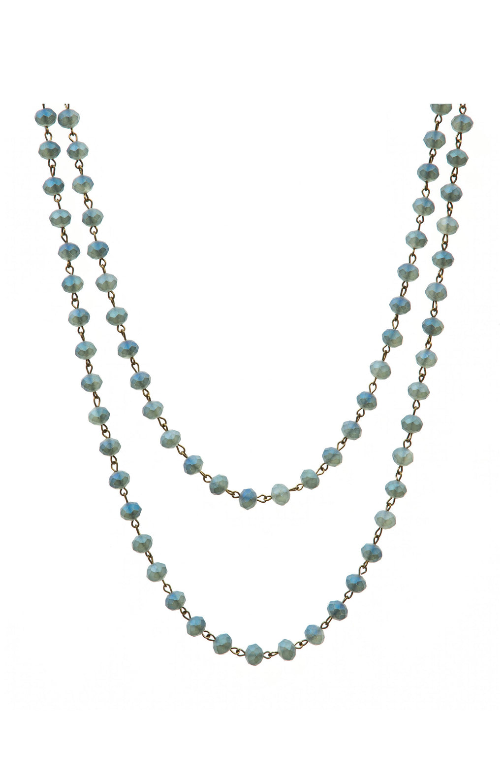 Crystal Beaded Chain Necklace N1163