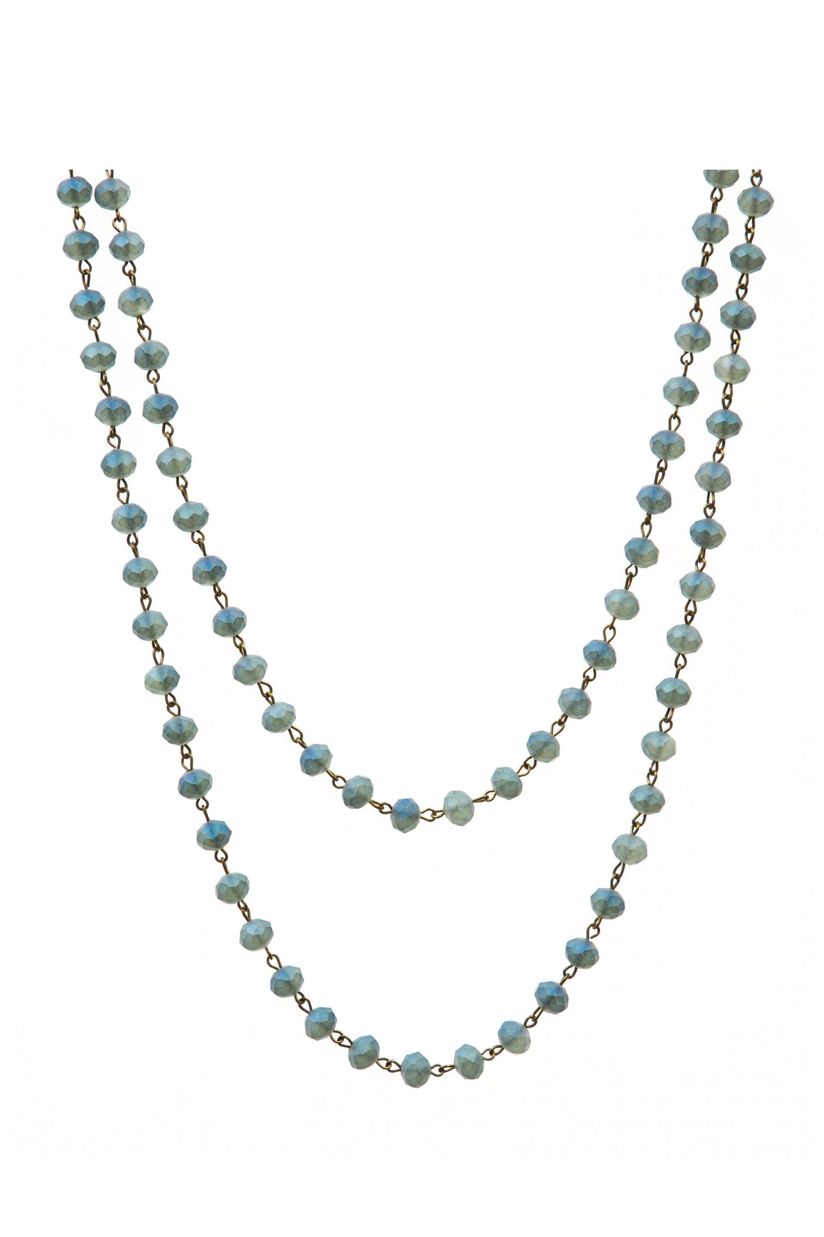 Crystal Beaded Chain Necklace N1163