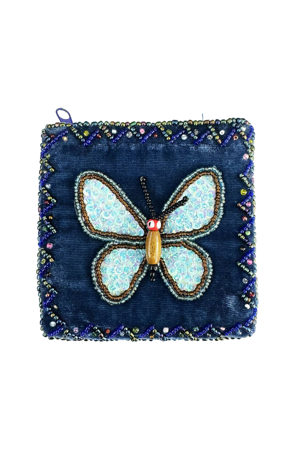 Butterfly Square Velvet Coin Purse V0712 - view 5