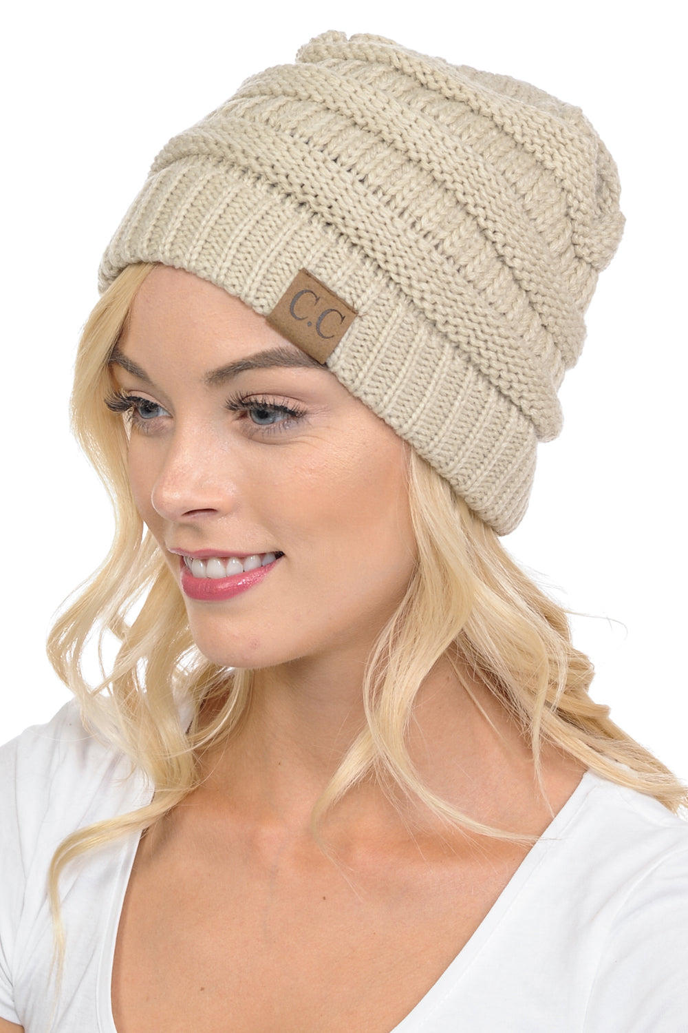 C.C Hat 20A - Slouchy Thick Warm Cable Knit Beanie for Men and Women HAT20A