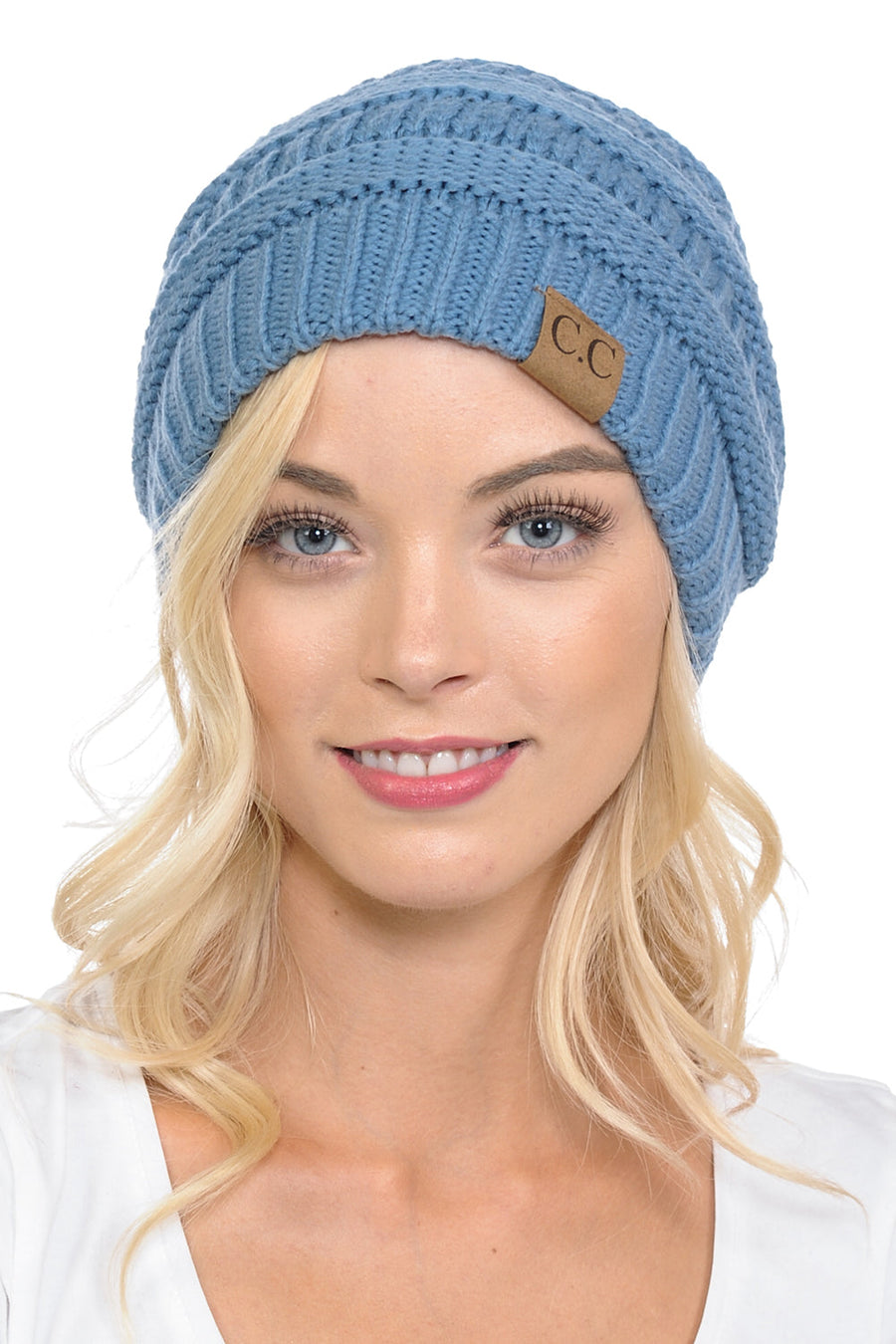 C.C Hat 20A - Slouchy Thick Warm Cable Knit Beanie for Men and Women HAT20A