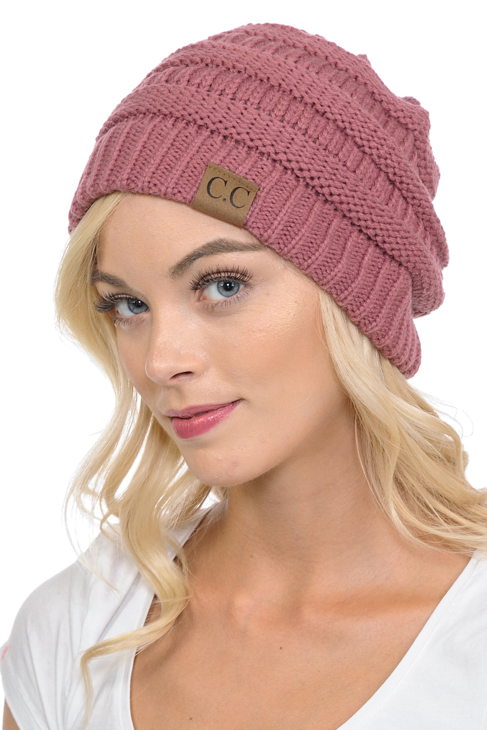 C.C Hat 20A - Slouchy Thick Warm Cable Knit Beanie for Men and Women HAT20A