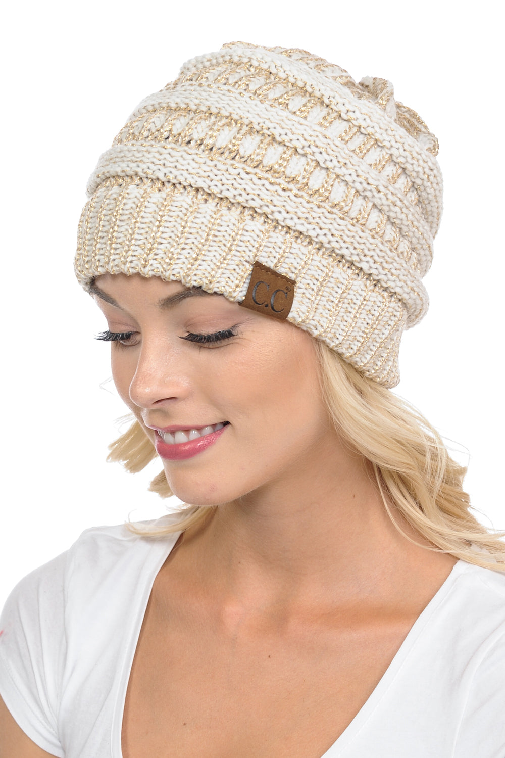 C.C Hat 20A - Slouchy Thick Warm Cable Knit Beanie for Men and Women HAT20A