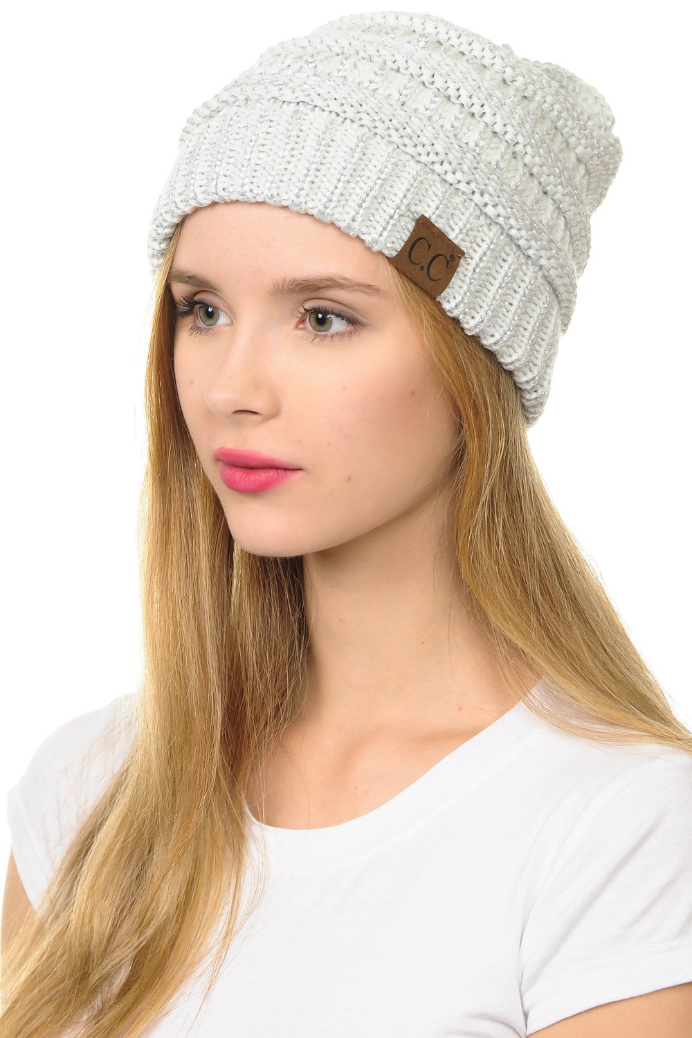 C.C Hat 20A - Slouchy Thick Warm Cable Knit Beanie for Men and Women HAT20A