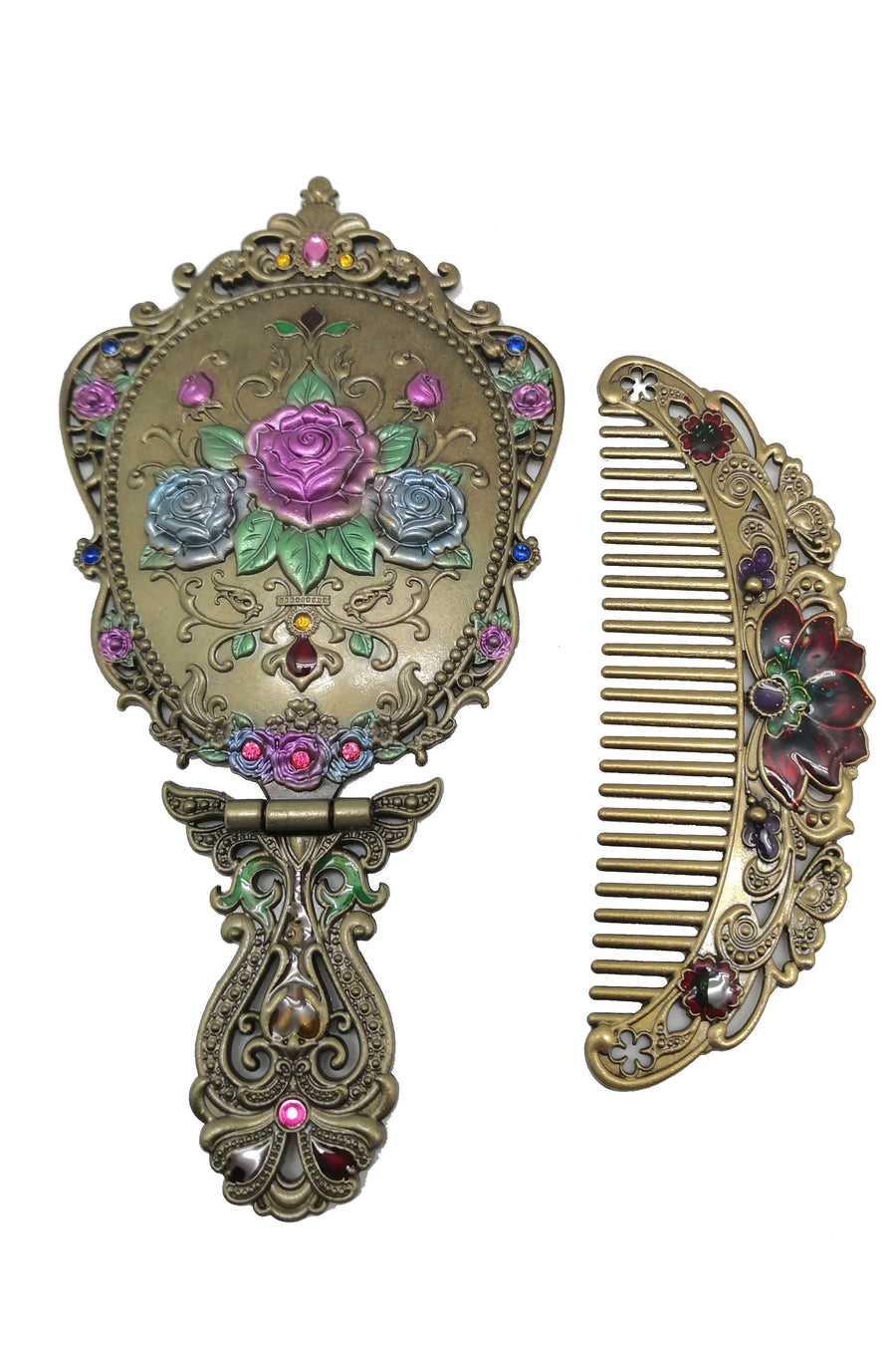 Classic Rose Metal Mirror Set M0406