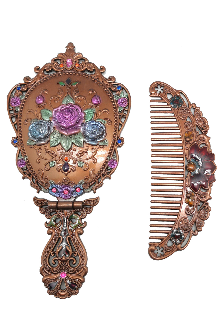 Classic Rose Metal Mirror Set M0406