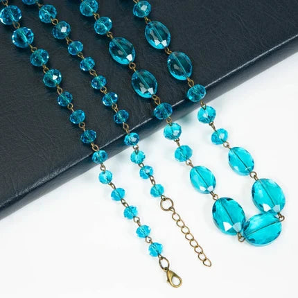 Classic Chandelier Crystal Long Necklace N1130
