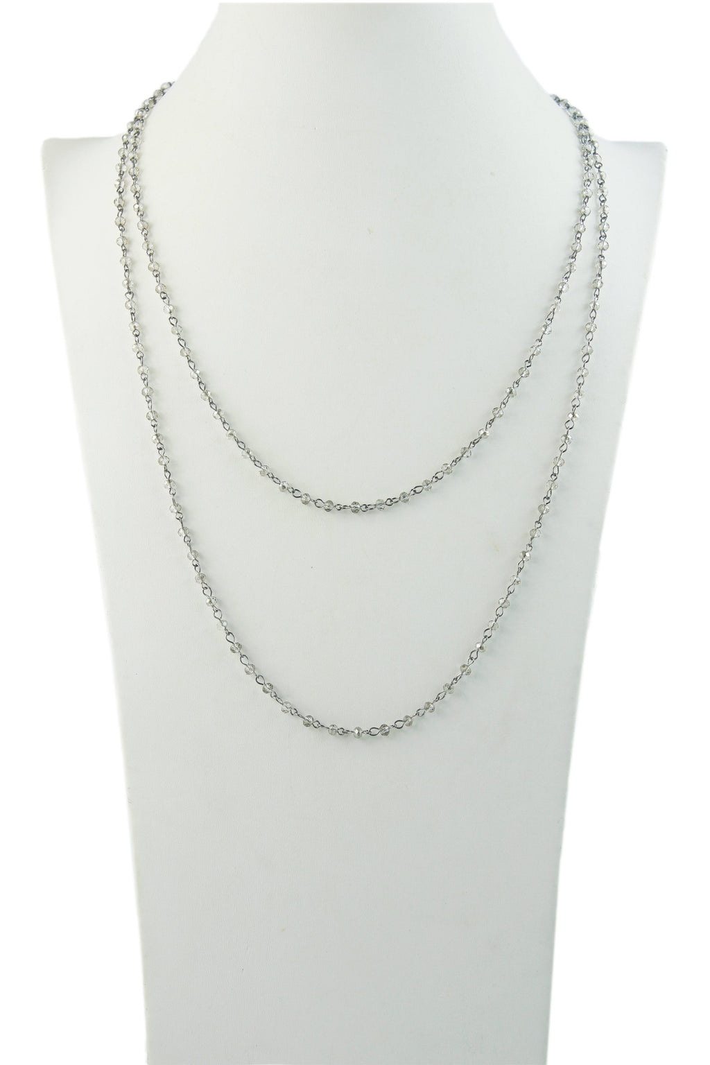 Crystal Beaded Chain Necklace N1163
