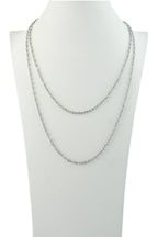 Crystal Beaded Chain Necklace N1163