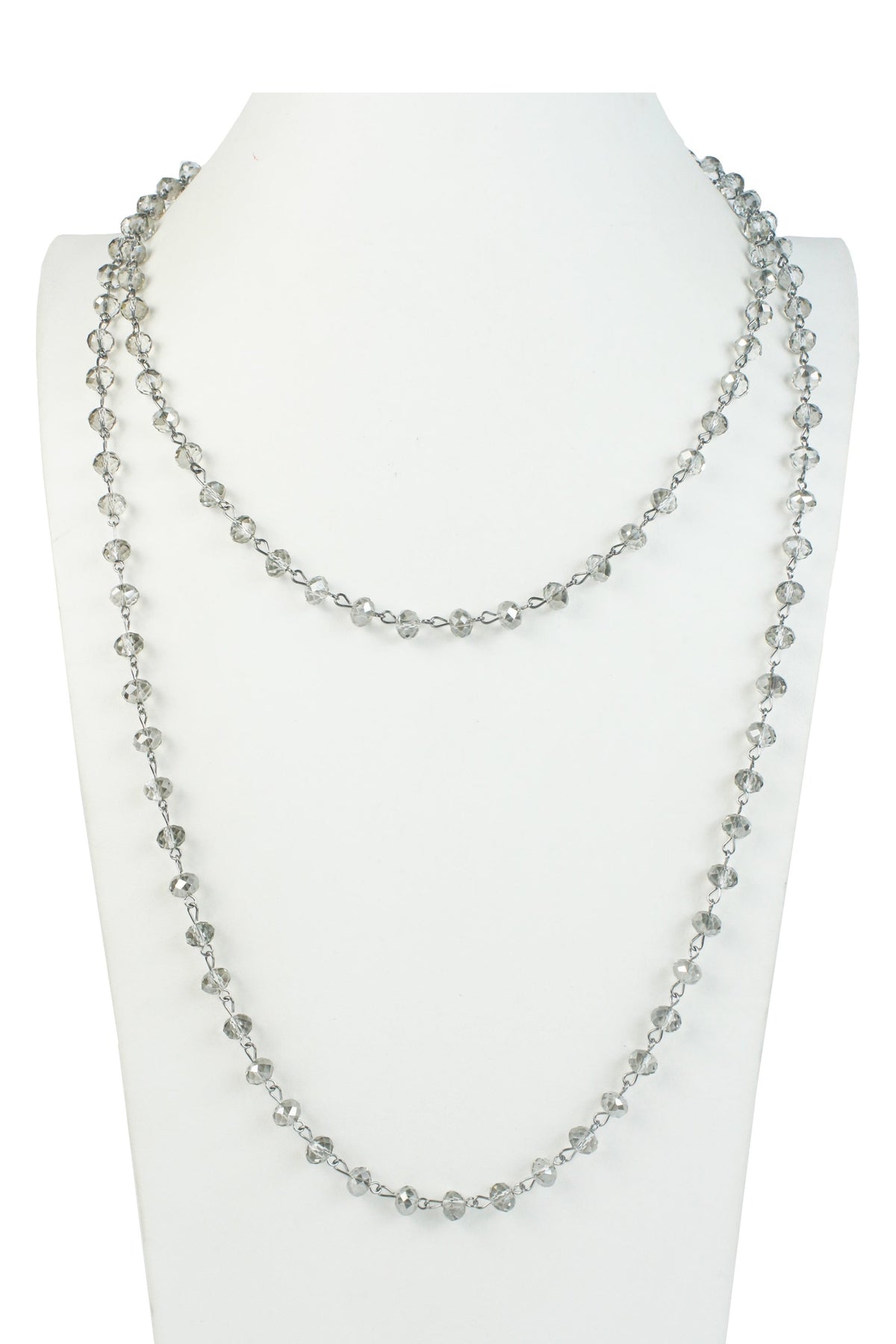 Crystal Beaded Chain Necklace N1163