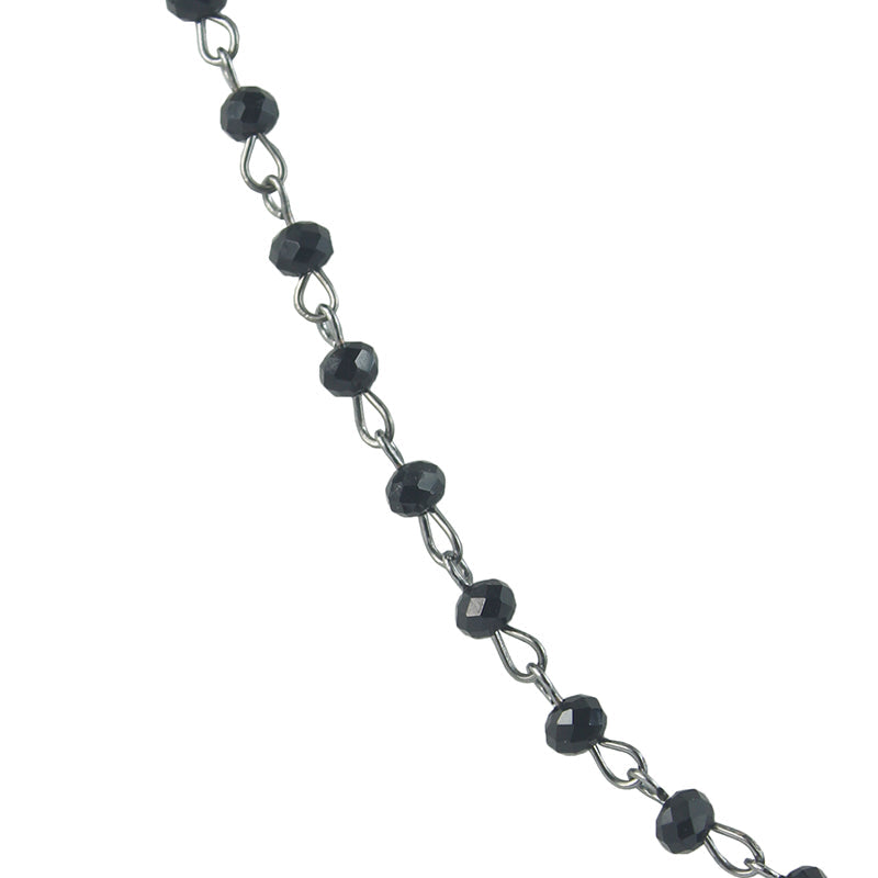 Crystal Beaded Chain Necklace N1163