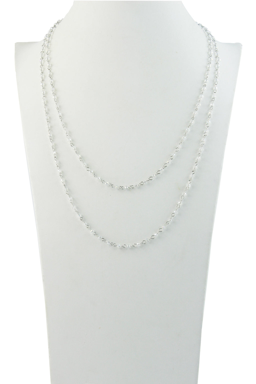 Crystal Beaded Chain Necklace N1163