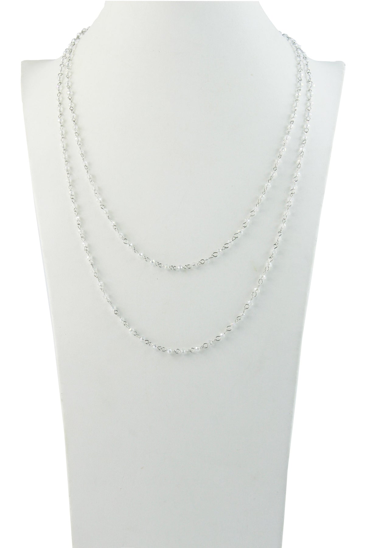 Crystal Beaded Chain Necklace N1163