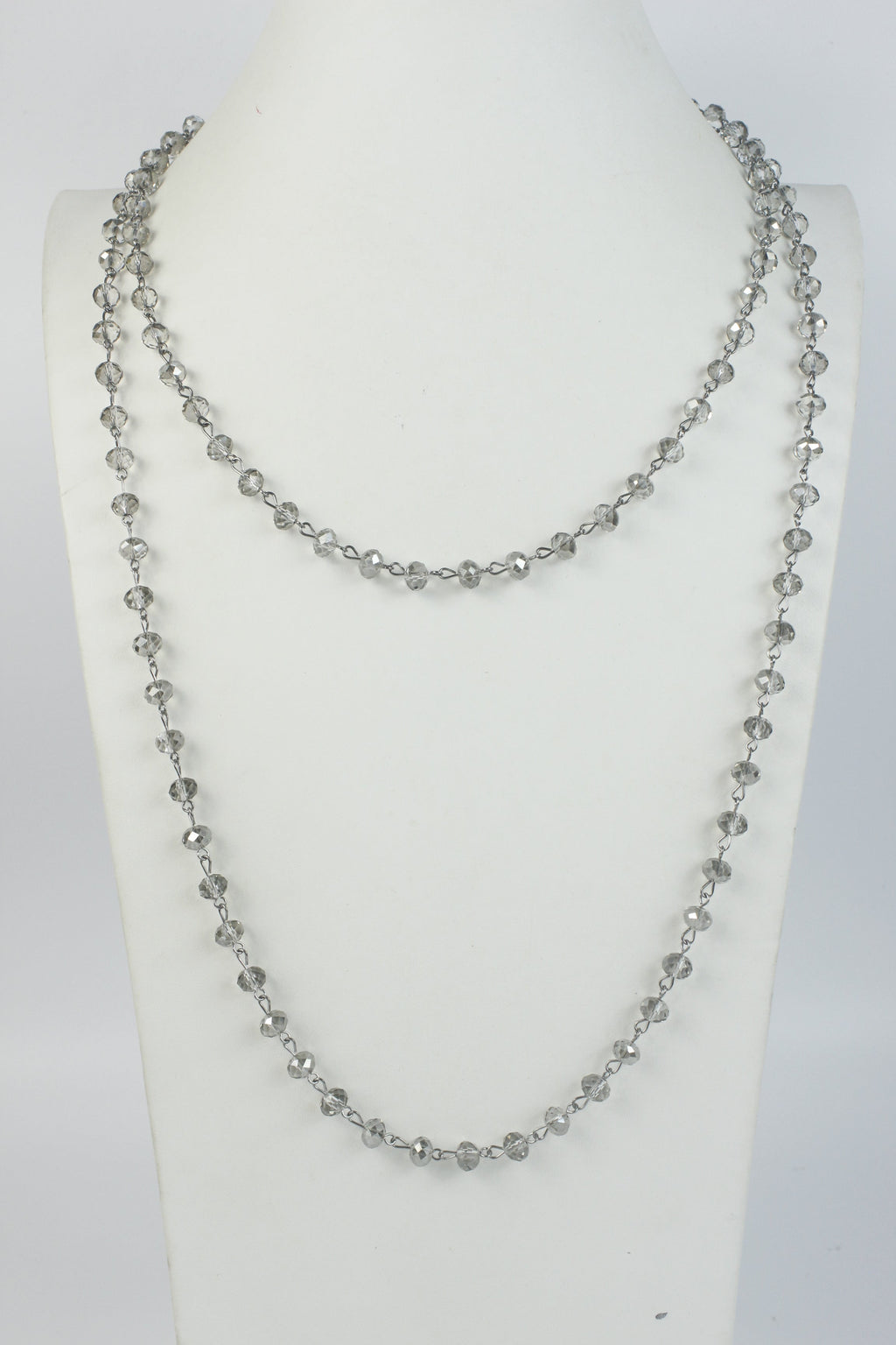 Crystal Beaded Chain Necklace N1163
