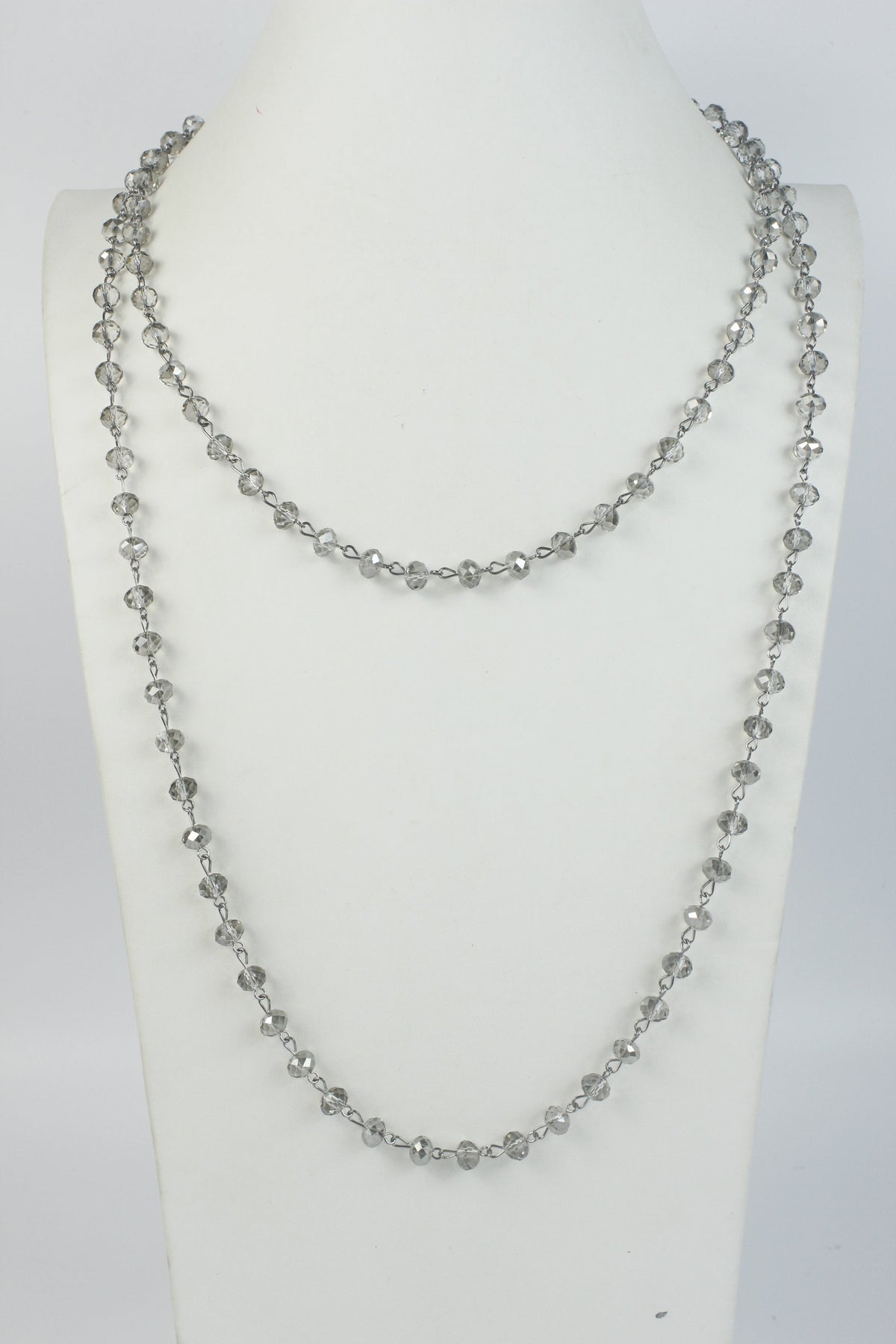 Crystal Beaded Chain Necklace N1163