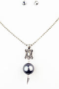Gothic Arrow Pearl Pendant Necklace N1729