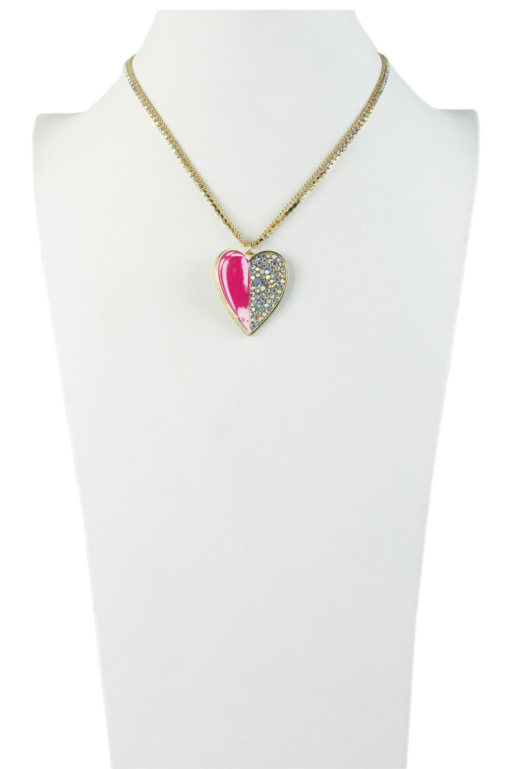 Vintage Heart Pendant Necklace N2271