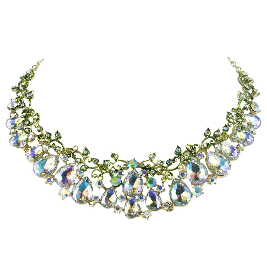 Crystal Gemstone Choker Necklace N2716
