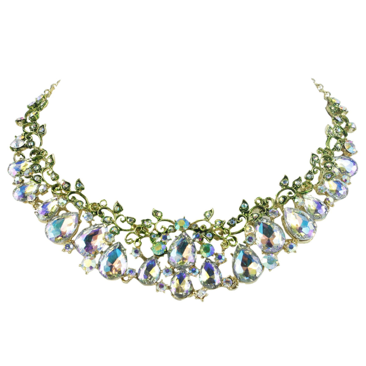 Crystal Gemstone Choker Necklace N2716