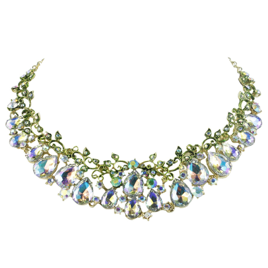 Crystal Gemstone Choker Necklace N2716