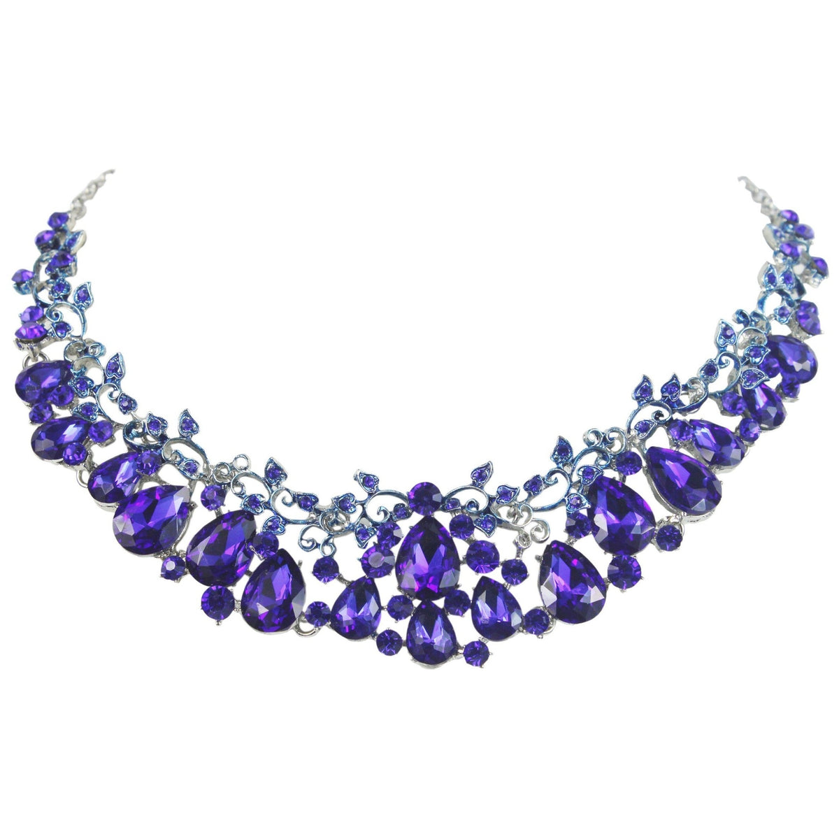 Crystal Gemstone Choker Necklace N2716