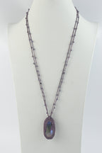 Fashion Crystal Pendant Long Necklaces N2861