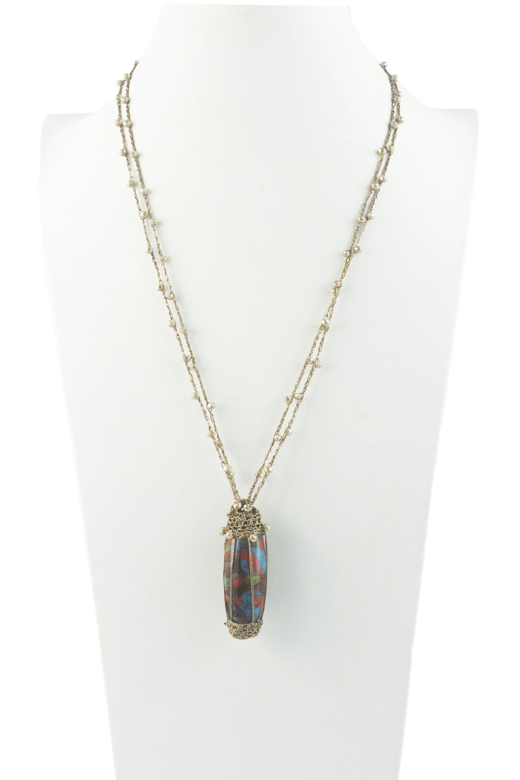 Special Glass Pendant Crystal Necklaces N2946
